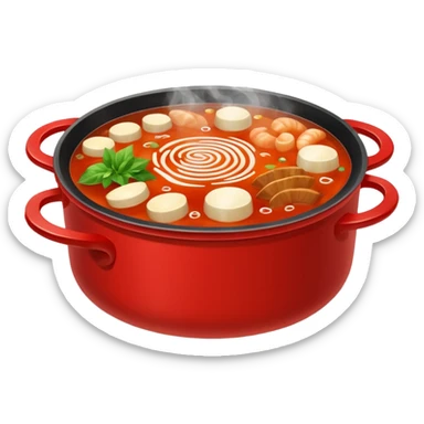 Double flavour hotpot sticker