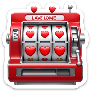 Love heart slot machine  sticker