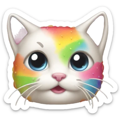 Rainbow poptart kitty sticker