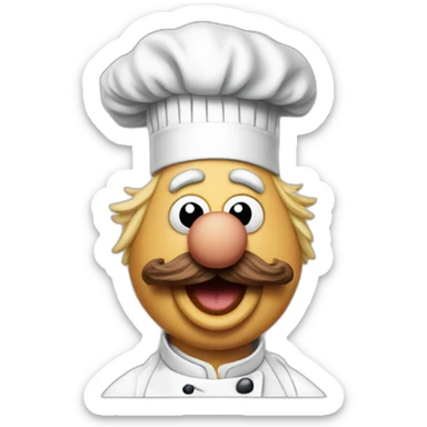 swedish chef muppets face sticker