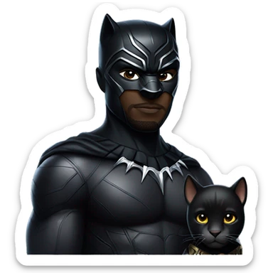 Black Panther and Batman sticker