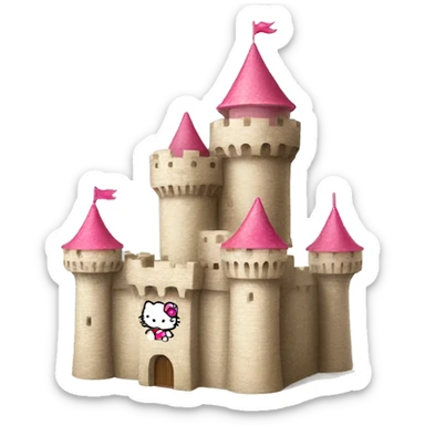 Hello kitty castillo de arena  sticker