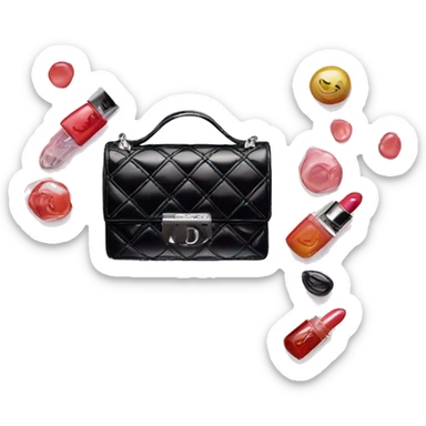 dior bag with dior lipgloss  sticker