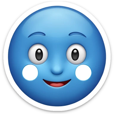 O emoji azul com o selo verificado dentro sticker