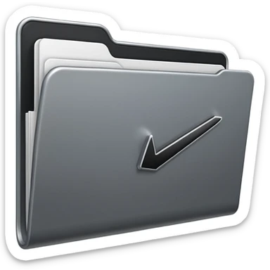 black cursor clicking on a folder sticker