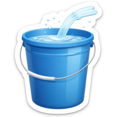Bucket and cleaning product sticker