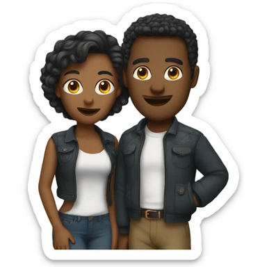 Couple trip like in drama. sticker