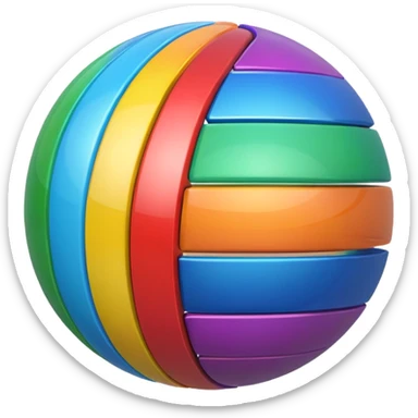 Tv globo logo with rainbow line and a ball sticker