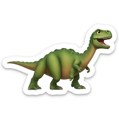 Dinosaure with feet sticker