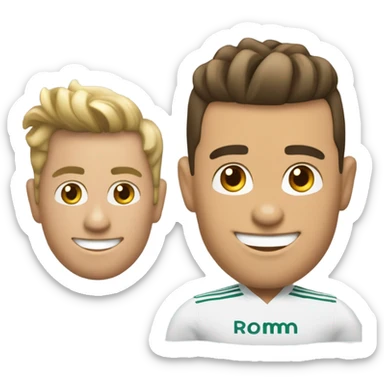 genere un emoji avec la tete de cristiano ronaldo souriant en mode architecte sticker