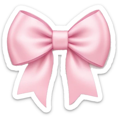 light pink bow on light pink bow sticker