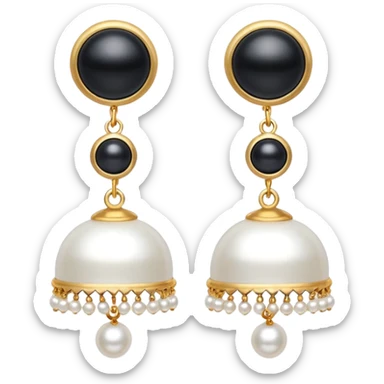 White very little Jhumka emoji sticker