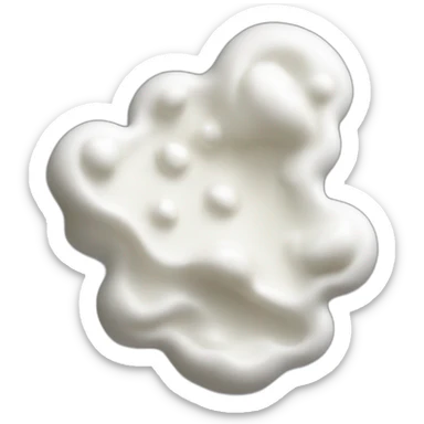 white milky substance spilled sticker