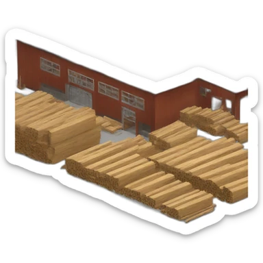 modern lumber factory sticker