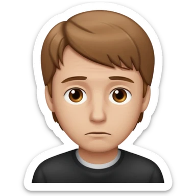 sad man light brown hair sticker