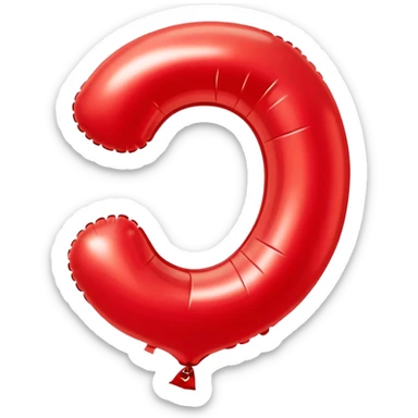 Ballon in shape of 2 sticker