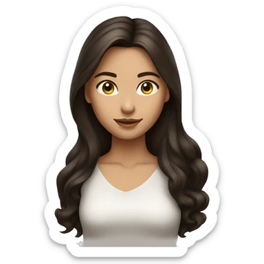 Pretty brunette girl sticker