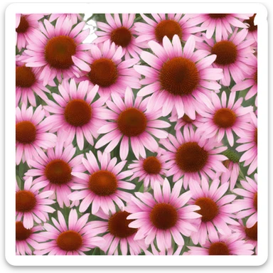 single whole echinacea flower lots of petals sticker