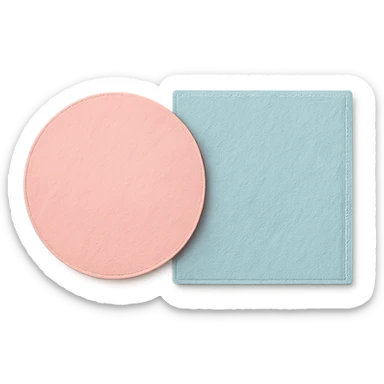 soft pastel simple circle and square stickers together sticker