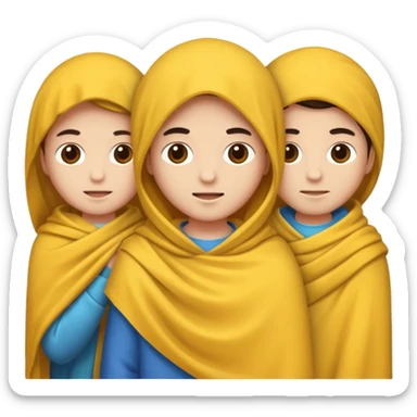 blanketed people sticker