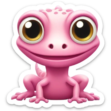 Gecko cuteless pink, like the original. sticker