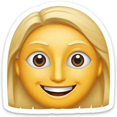 Un fondo negro con una gran sonrisa y dos ojos (guiñiendo un ojo) sticker