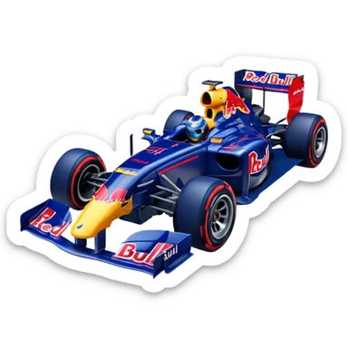 Red Bull F1 car driving animated emote sticker