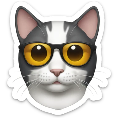 Cat with sunglasses sticker