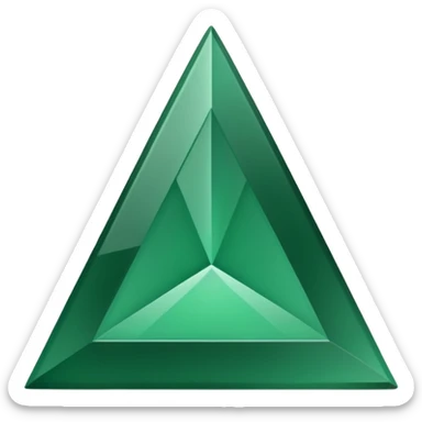 A green upside down triangle needs to face down sticker