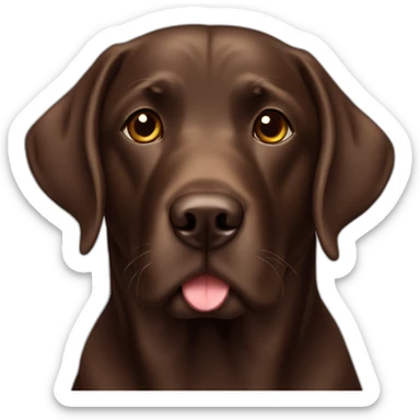 labrador chocolate sticker