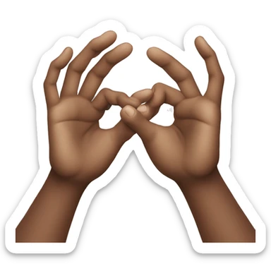 Two hands reaching each other sticker