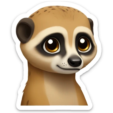 Meerkat brown sad  sticker