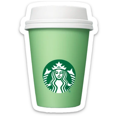 light green starbucks coffee cup sticker