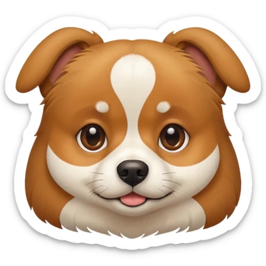 3 legged dog thats a beagle Pomeranian mix all brown sticker