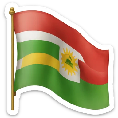 Kurdistan flag emoji like typical apple emoji flags sticker