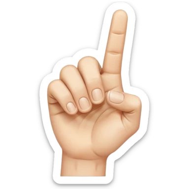 Eine Hand mit einem Finger der nach rechts zeigt  sticker