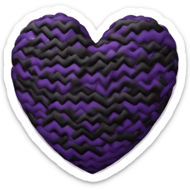 heart-deep-violet-and-black-color sticker