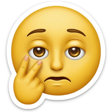 yellow emoji eye twitch snot nose and middle finger  sticker