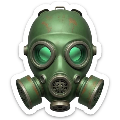gas mask toxic sticker