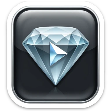 diamond encrusted video play button sticker