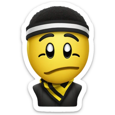 A smiley with a BVB Borussia Dortmund scarf  sticker