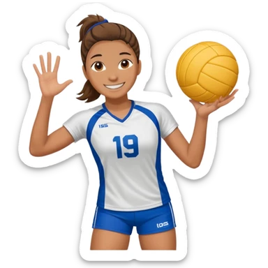 volleyball player sticker