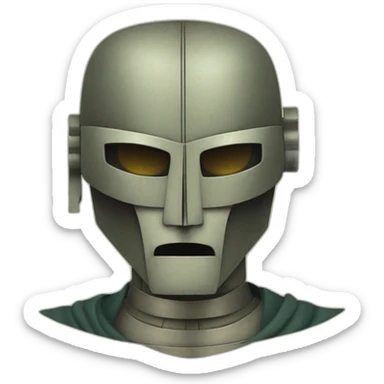 Angelus Novus do Paul Klee com máscara do MF Doom sticker