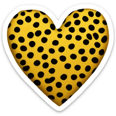 a cheetah print heart  sticker