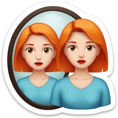 killer in mirror behind woman sticker