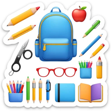 aesthetic school supplies sticker