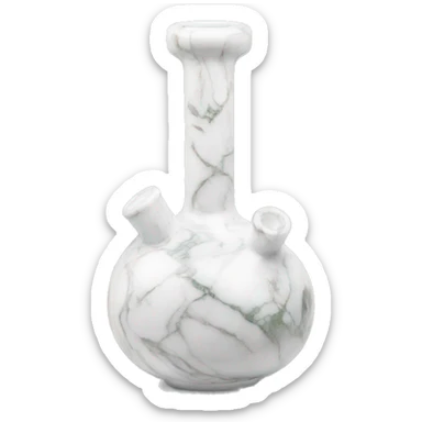 White marble cbd bong sticker