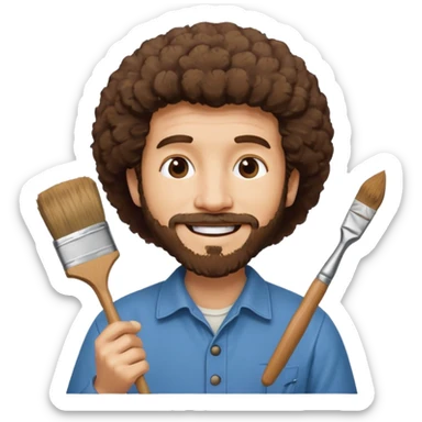 Bob ross qui peint sticker