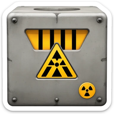 bunker with warning symbols sticker