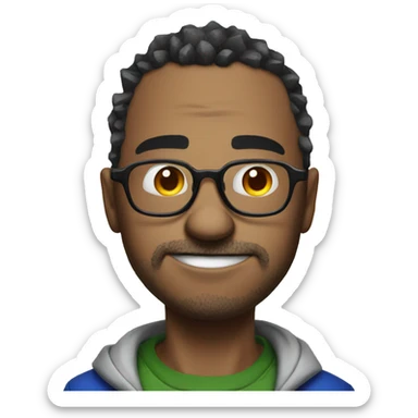 Sonic with glasses epic sticker